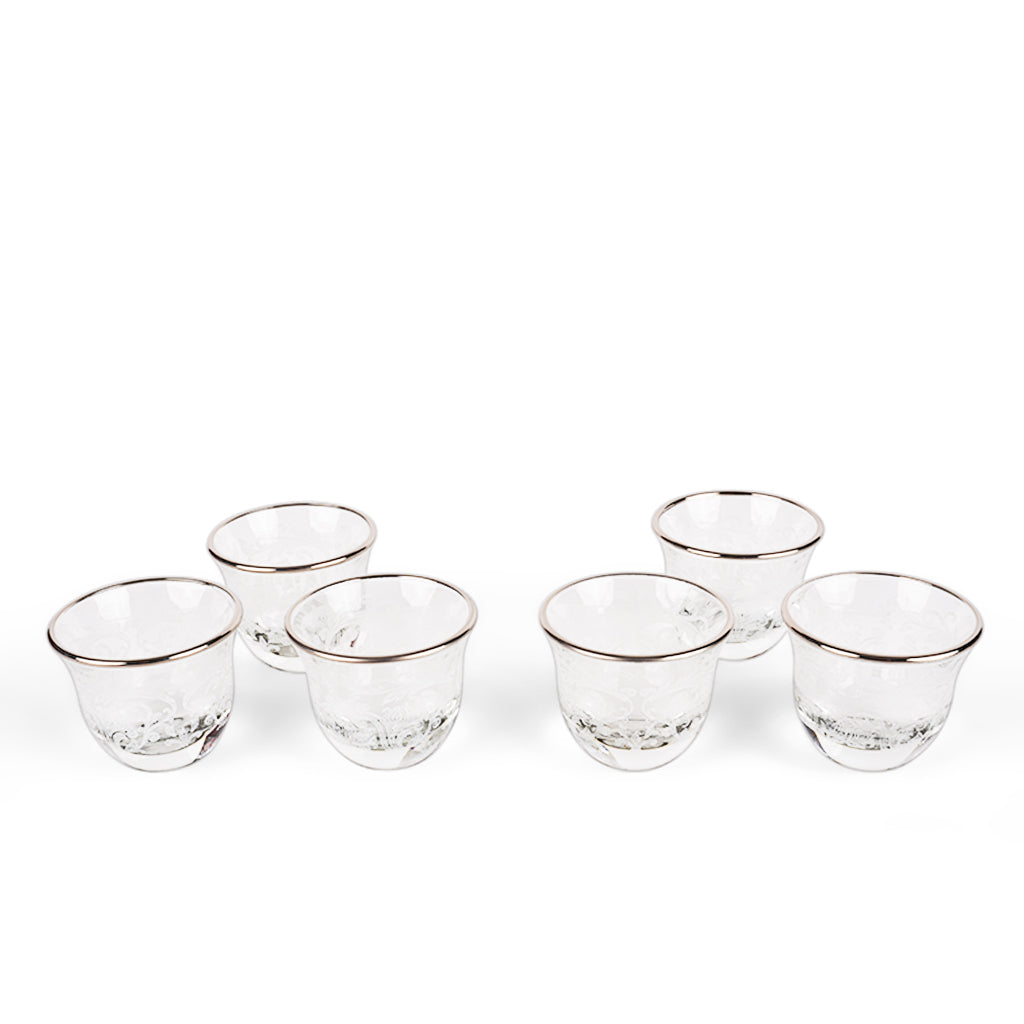Embroidery Silver S/6 Gawa Cup 80Ml