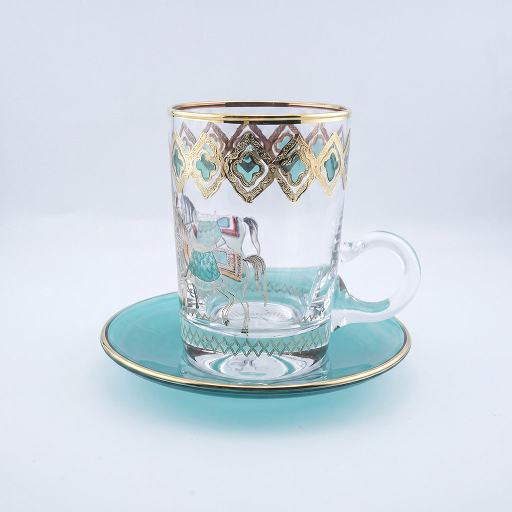 Pferd Tiffany Set of 6 Tea Cup with Saucer, 120 ml