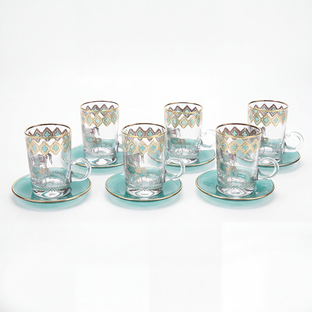 Pferd Tiffany Set of 6 Tea Cup with Saucer, 120 ml