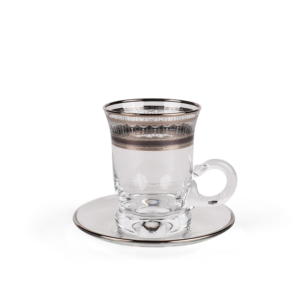 Palace Chic Set of 6 Tea Cup with Saucer, 120 ml