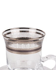 Palace Chic Set of 6 Tea Cup with Saucer, 120 ml
