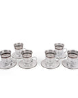 Palace Chic Set of 6 Tea Cup with Saucer, 120 ml