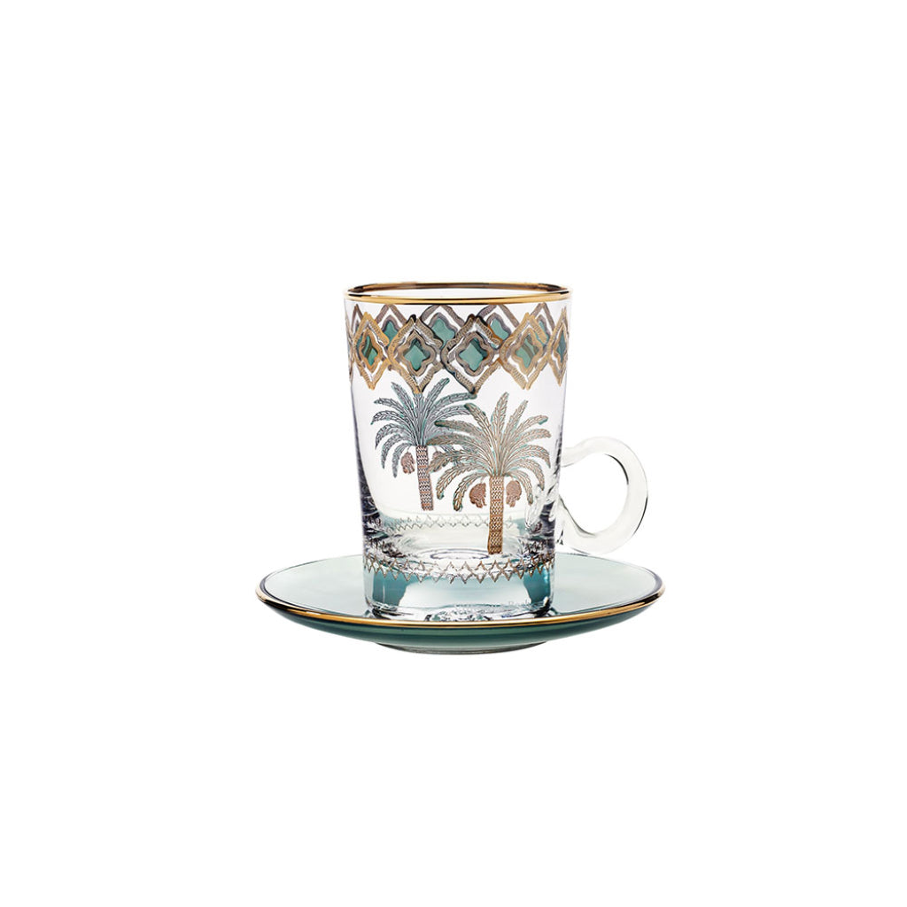 Palm Tree Coffee/Tea Set of 14 pieces