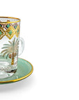 Palm Green Set of 6 Tea Cup with Saucer 120 ml