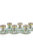 Palm Green Set of 6 Tea Cup with Saucer 120 ml