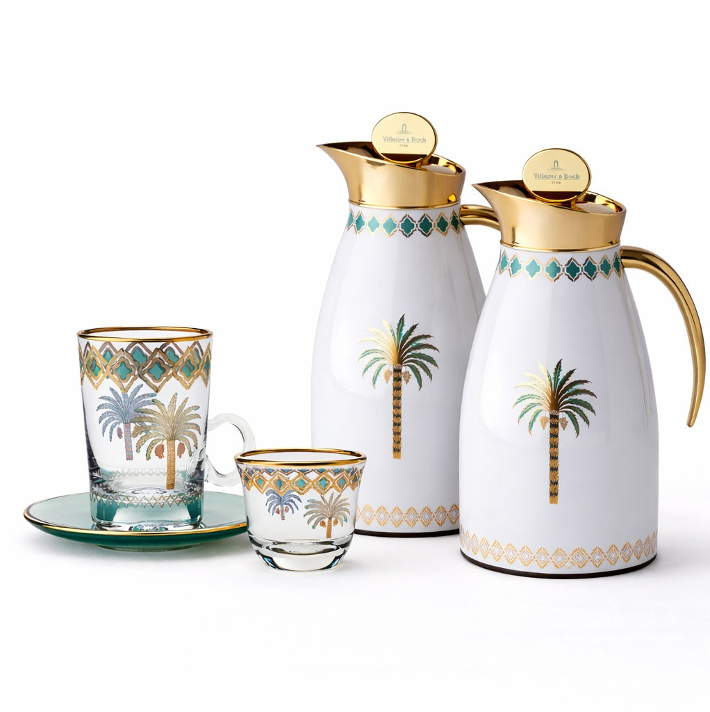 Palm Tree Coffee/Tea Set of 14 pieces