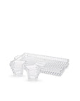 Spiral Crystal Rectangular Tray & Bowl– 3-Piece Set