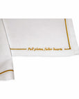 Azure Placement White Linen Embroidery Gold 32*48cm