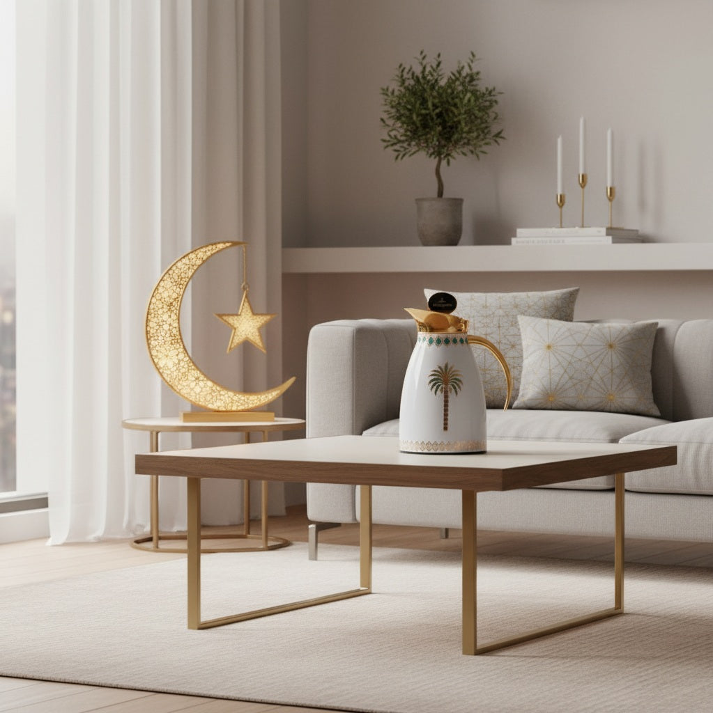 Palm Tree Thermos Gold 1L