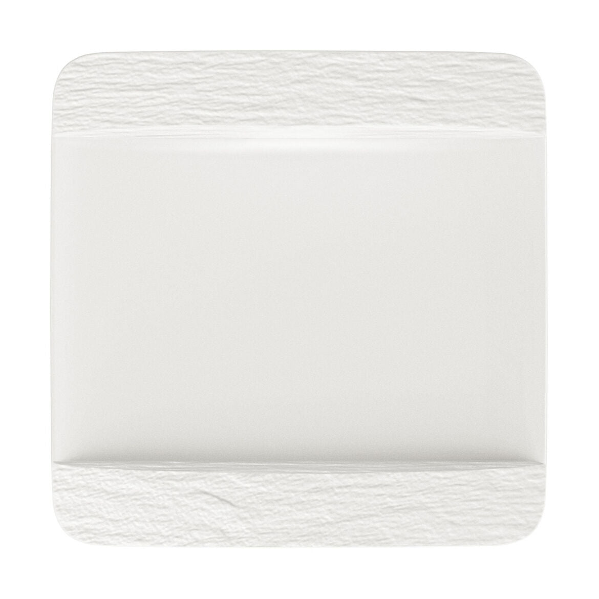 Manufacture Rock blanc Square flat plate 28x28x2cm