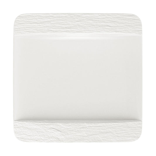 Manufacture Rock blanc Square flat plate 28x28x2cm