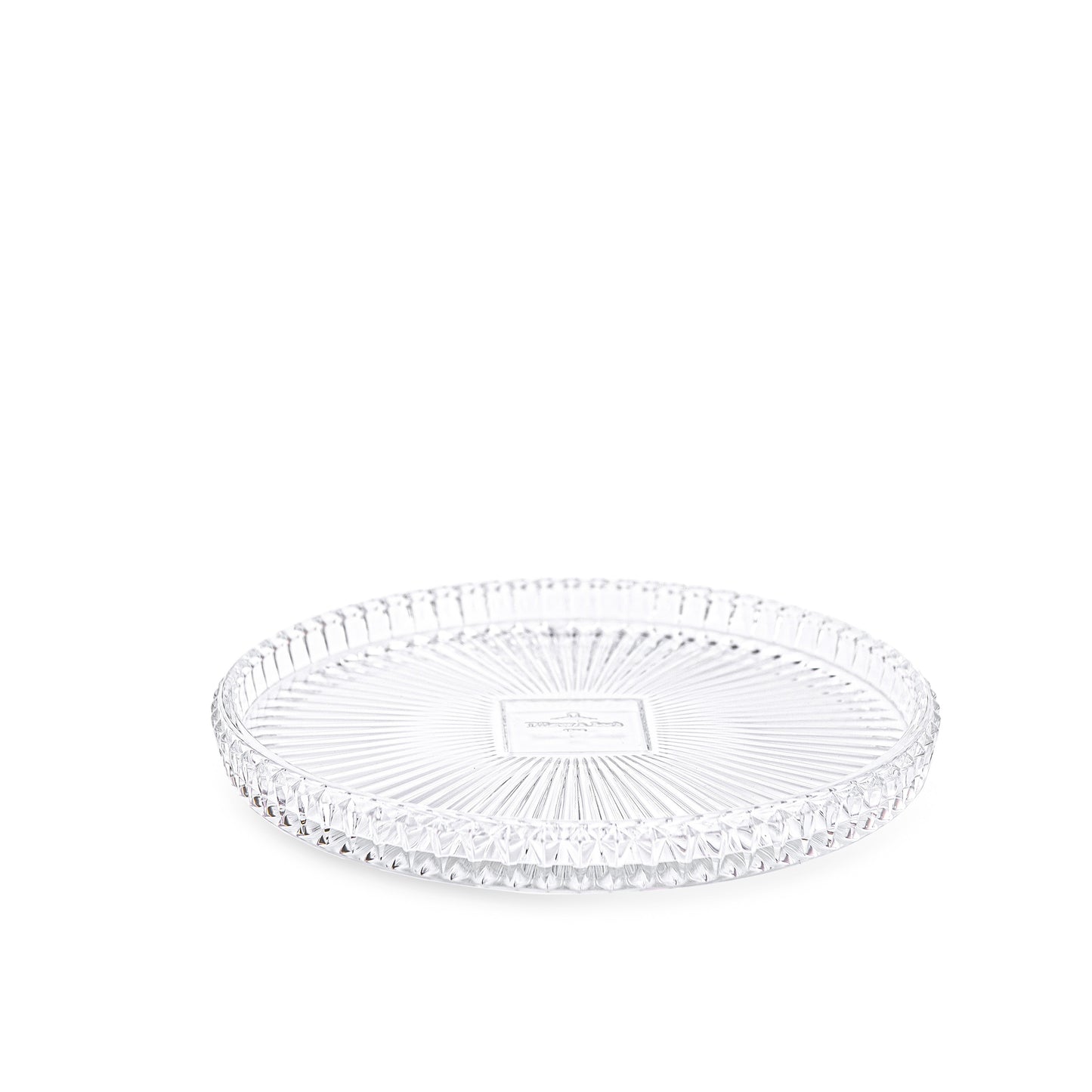 Spiral Crystal Round Tray 30cm