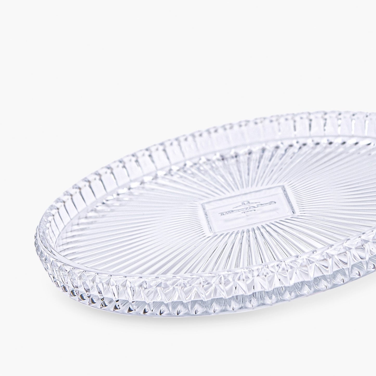 Spiral Crystal Round Tray 30cm