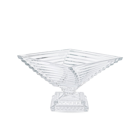 Spiral Crystal  Decorative Bowl With Foot 28cm