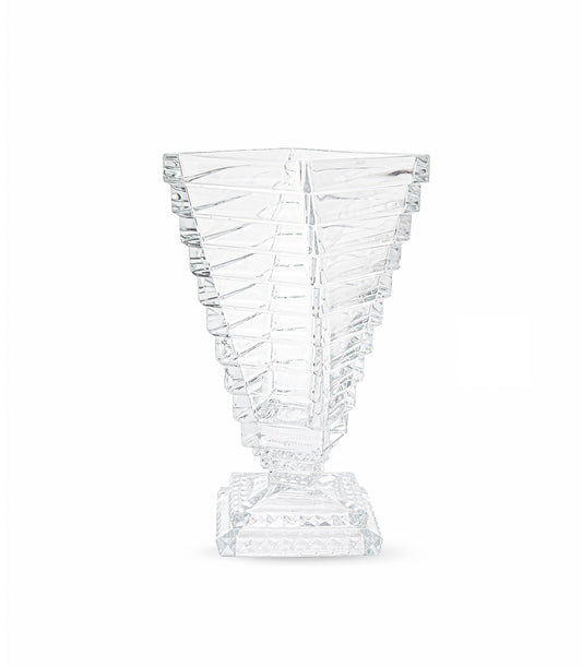 Spiral Crystal Vase with Foot H-33.5cm