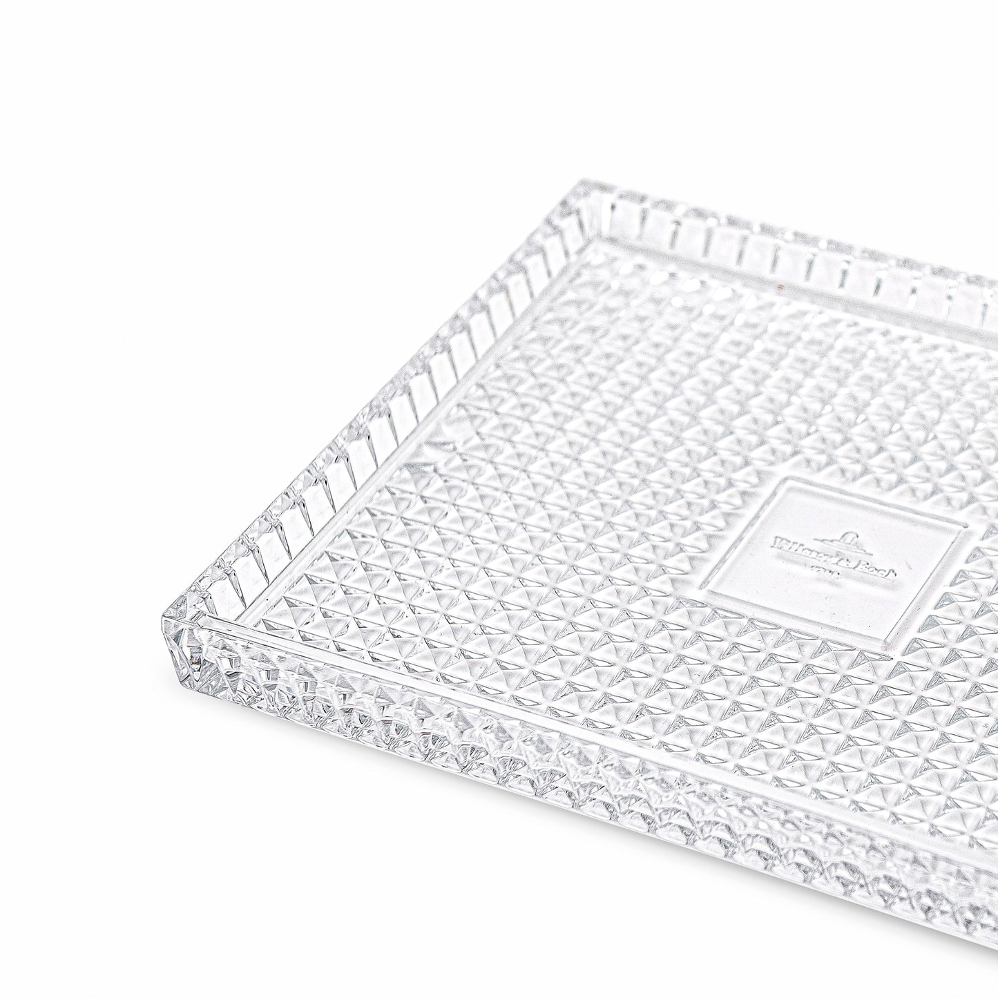 Spiral Crystal Rectangular Tray 30x25cm