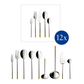 Ella Gold Cutlery Set 12 Person On 70 Pieces