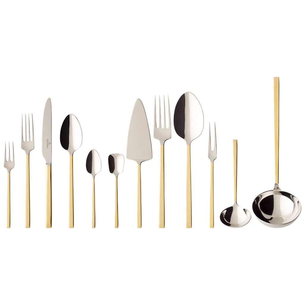 La Classica Gold Cutlery Set 12 Person On 70 Pieces