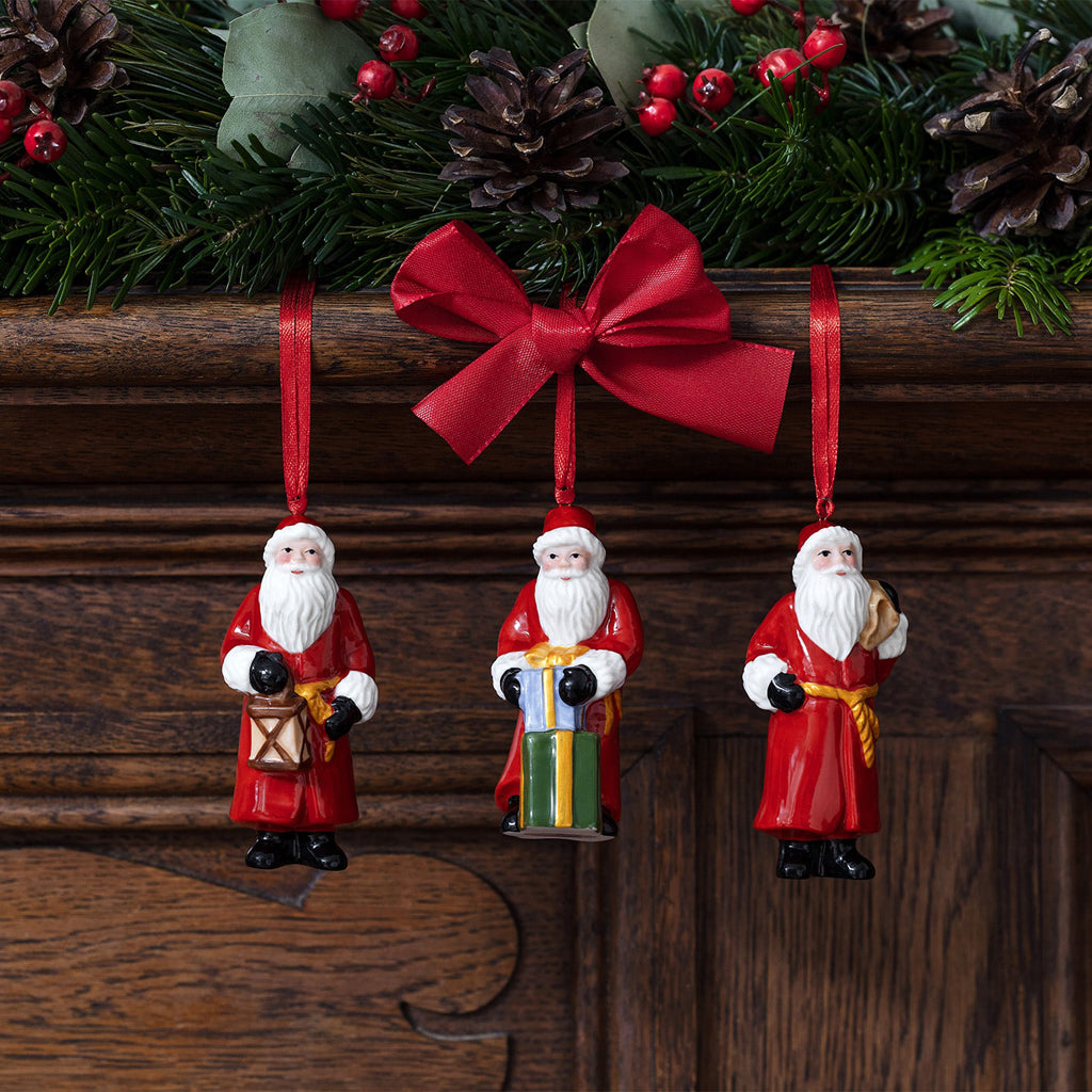 Nostalgic Ornaments Santa Claus Ornaments, Set 3pcs