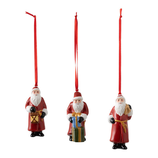 Nostalgic Ornaments Santa Claus Ornaments, Set 3pcs