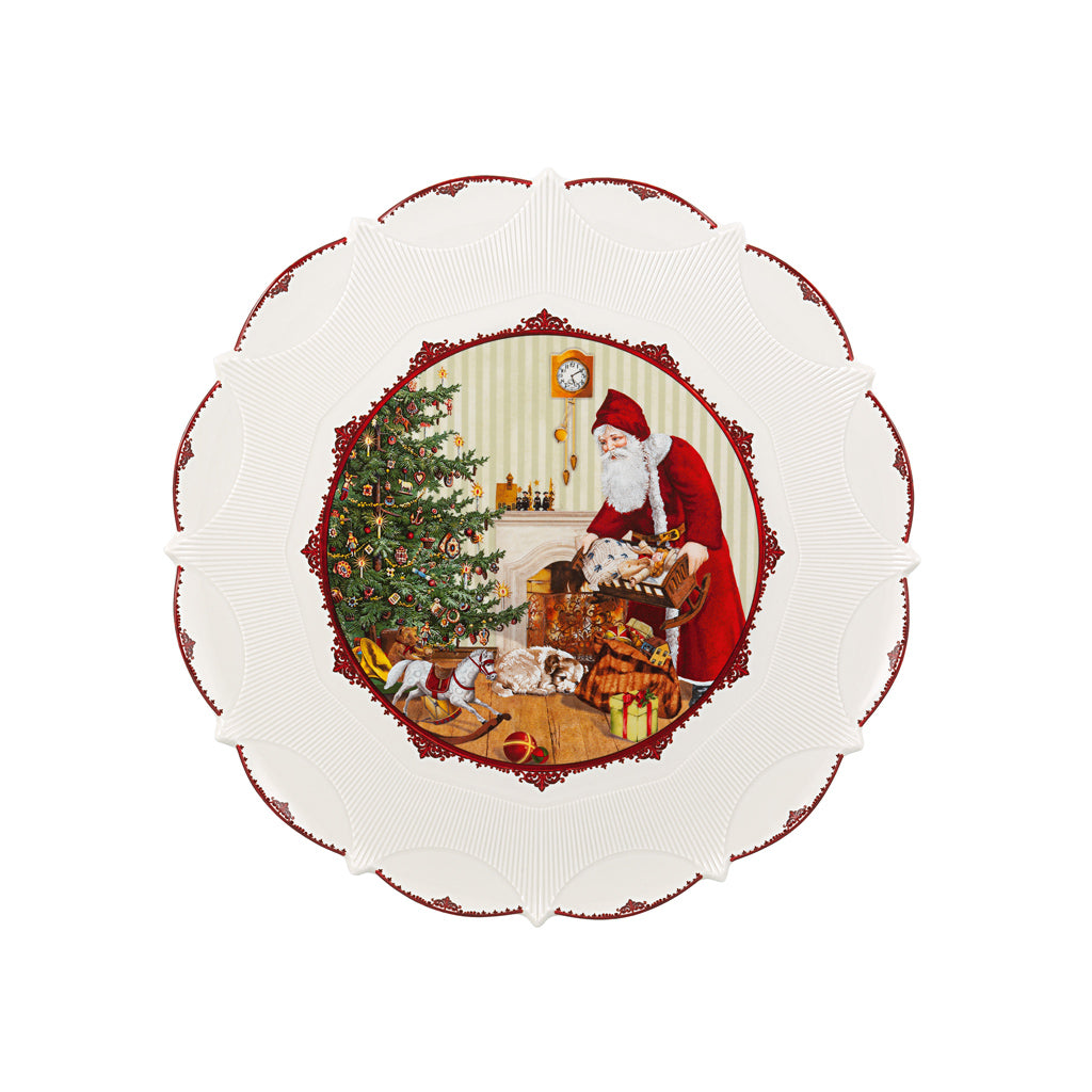 Toy's Fantasy Pastry Plate Large, Santa Bringing Gifts 43x43x2,5cm