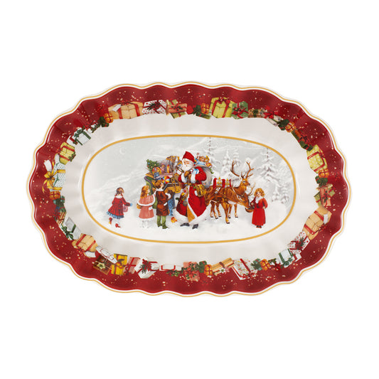 Toy's Fantasy Bowl oval large, Santa and Kids