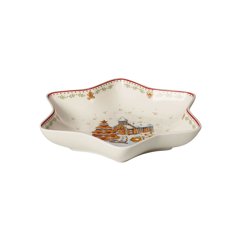 Winter Bakery Delight Star Bowl Medium, Gingerbread Village 24,5cm