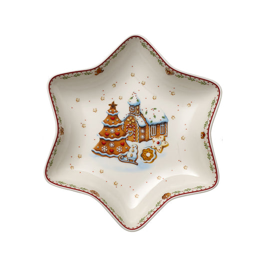 Winter Bakery Delight Star Bowl Medium, Gingerbread Village 24,5cm