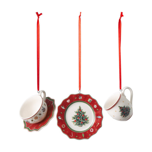 Toy's Delight Decoration Ornaments Tableware set red, 3pieces