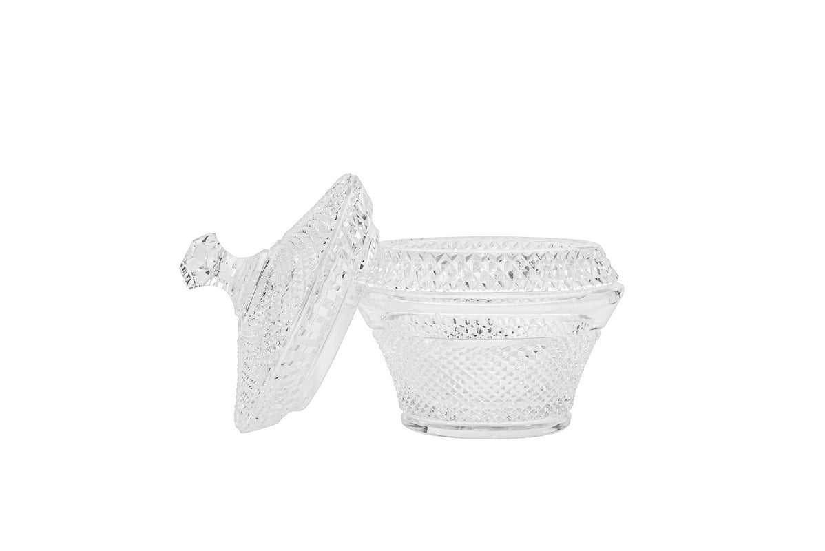 Glow Crystal Decorative Bowl With Cover 12cm