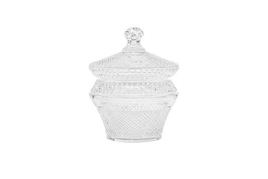 Glow Crystal Decorative Bowl With Cover 12cm