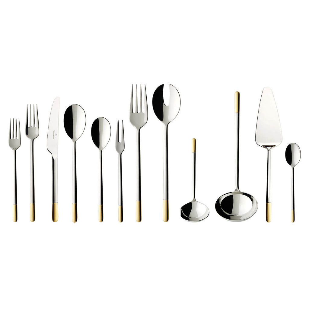 Ella Gold Cutlery Set 12 Person On 70 Pieces