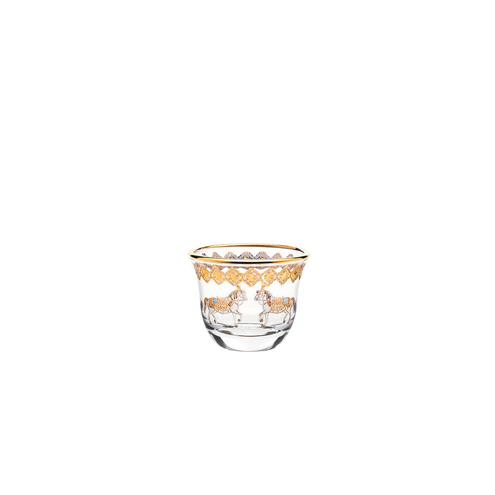 Horse Amber Gawa Cups Set Of 6