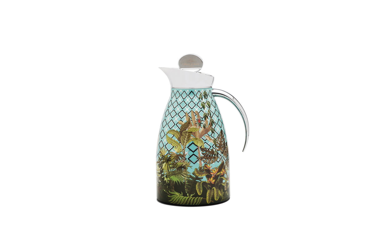 Amazonia 1L Thermos Silver Leaves